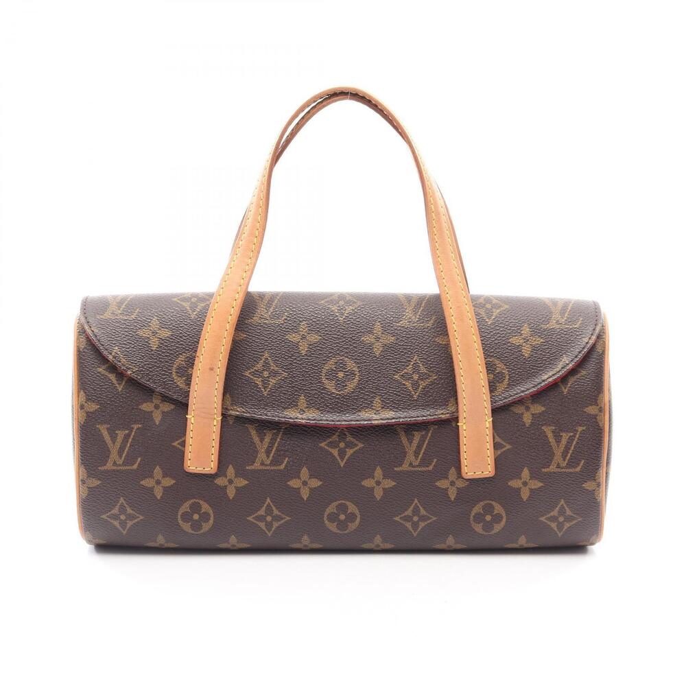 Louis Vuitton Sonatine Handbag canvas leather Monogram brown